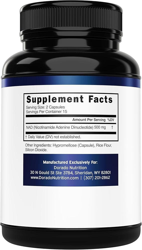 Dorado Nutrition NAD+ NMN, Nicotinamide Riboside, 30 gélules