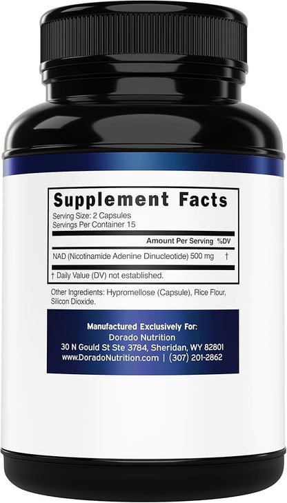 Dorado Nutrition NAD+ NMN, Nicotinamide Riboside, 30 gélules
