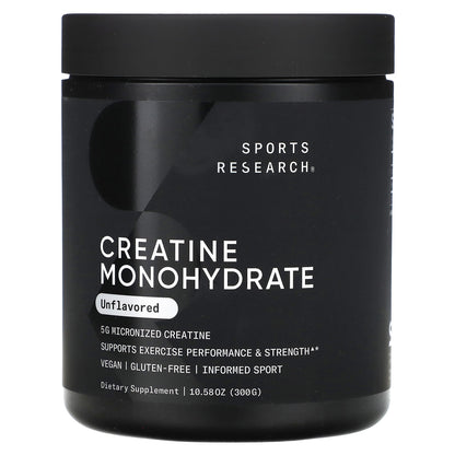 Sports Research
Creatine Monohydrate, Unflavored, 300 grammes