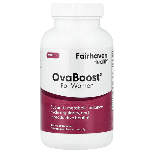 FairHaven Health Ovaboost Fertility Supplement for Women | Myo-inositol, Folic Acid | Prenatal Vitamin for Natural Fertility | 120 Capsules