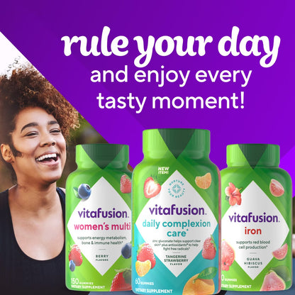 Vitafusion soin quotidien pour le teint|zinc, vitamines C & E, 60 gummies