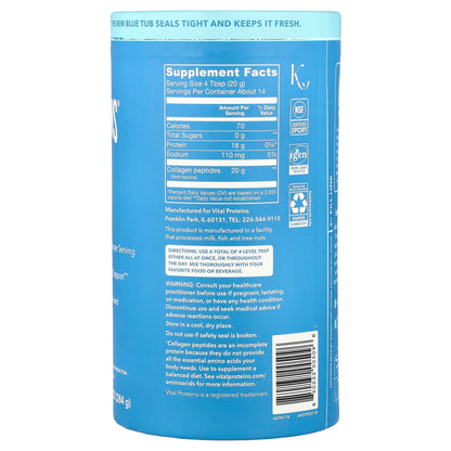 Vital Proteins Collagen Peptides, sans saveur, 284 grammes