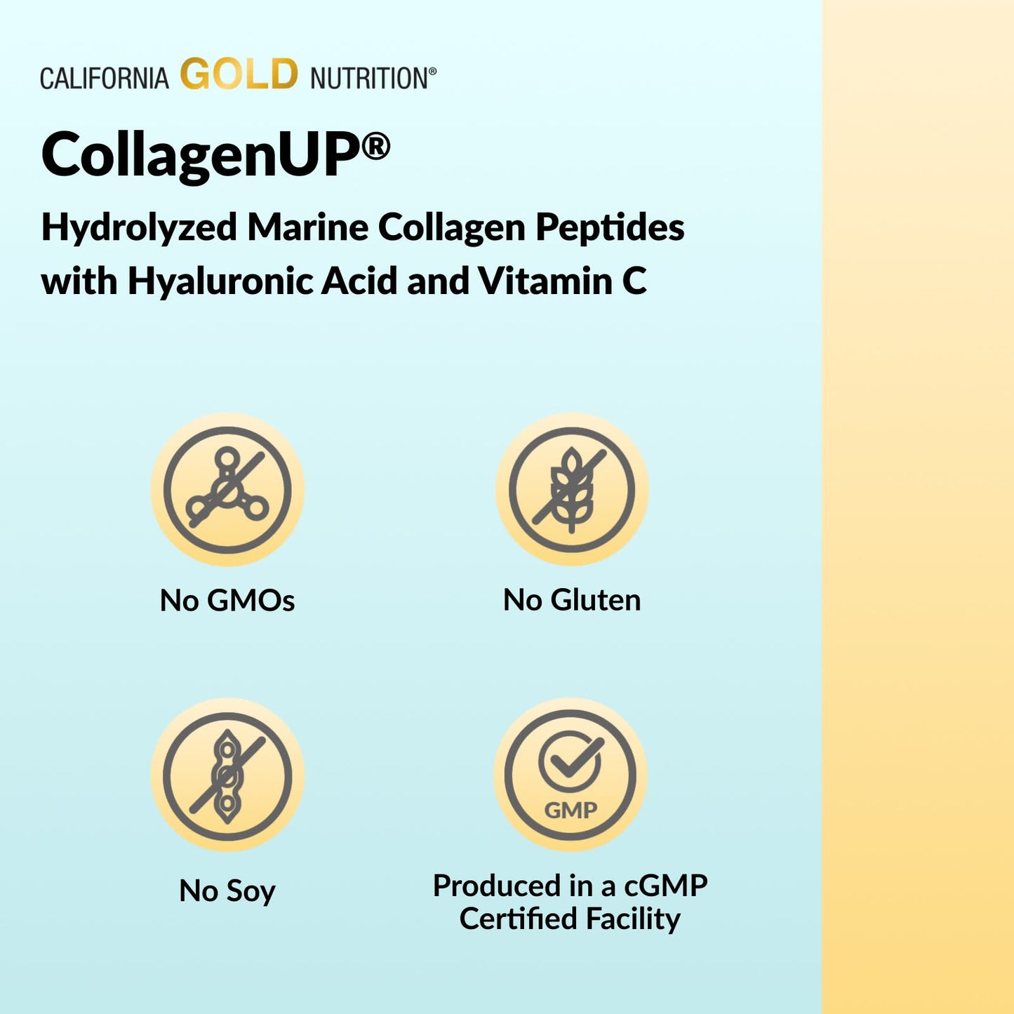 CollagenUP, Hydrolyzed Marine Collagen Peptides with Hyaluronic Acid and Vitamin C, Unflavored, 206 g