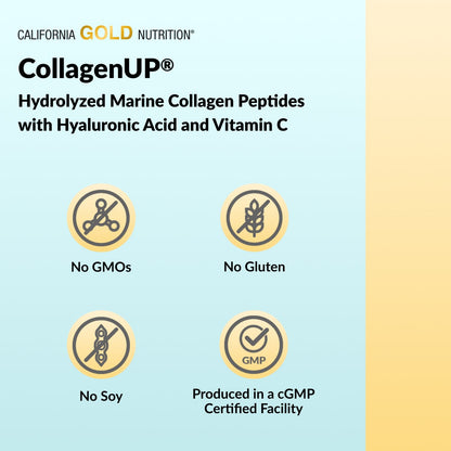 CollagenUP, Hydrolyzed Marine Collagen Peptides with Hyaluronic Acid and Vitamin C, Unflavored, 206 g