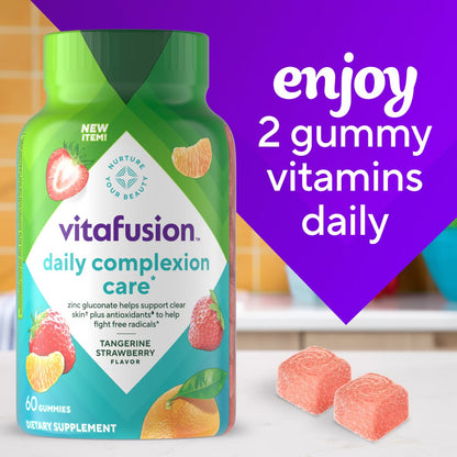 Vitafusion soin quotidien pour le teint|zinc, vitamines C & E, 60 gummies