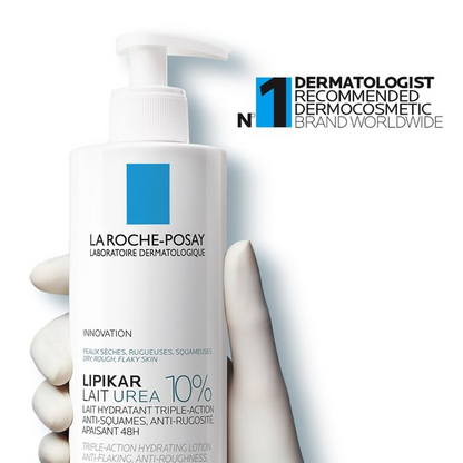 La Roche-Posay Lipikar UREA 10% Lait Hydratant Anti sécheresses, Anti irritations Pour Peaux Très Sèches