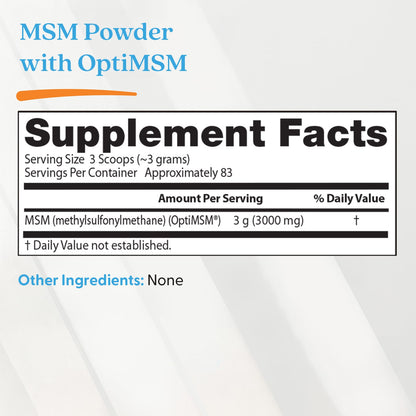 Doctor’s Best MSM en poudre, 250 grammes