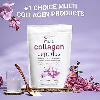 Micro Ingredients Multi Collagen Peptides Powder, Unflavored, (907g)