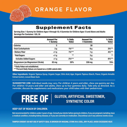 Natural Vitality, CALM Magnesium Citrate, orange flavor, 120 gummies