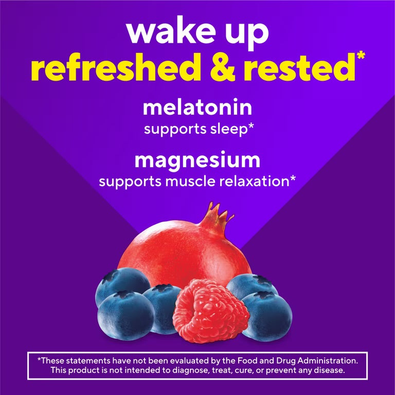 Vitafusion Mélatonine et magnésium gummies, saveur Twilight Berry Thrill, 90 unités