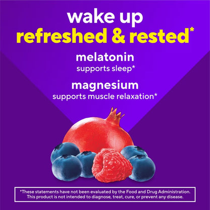 Vitafusion Mélatonine et magnésium gummies, saveur Twilight Berry Thrill, 90 unités