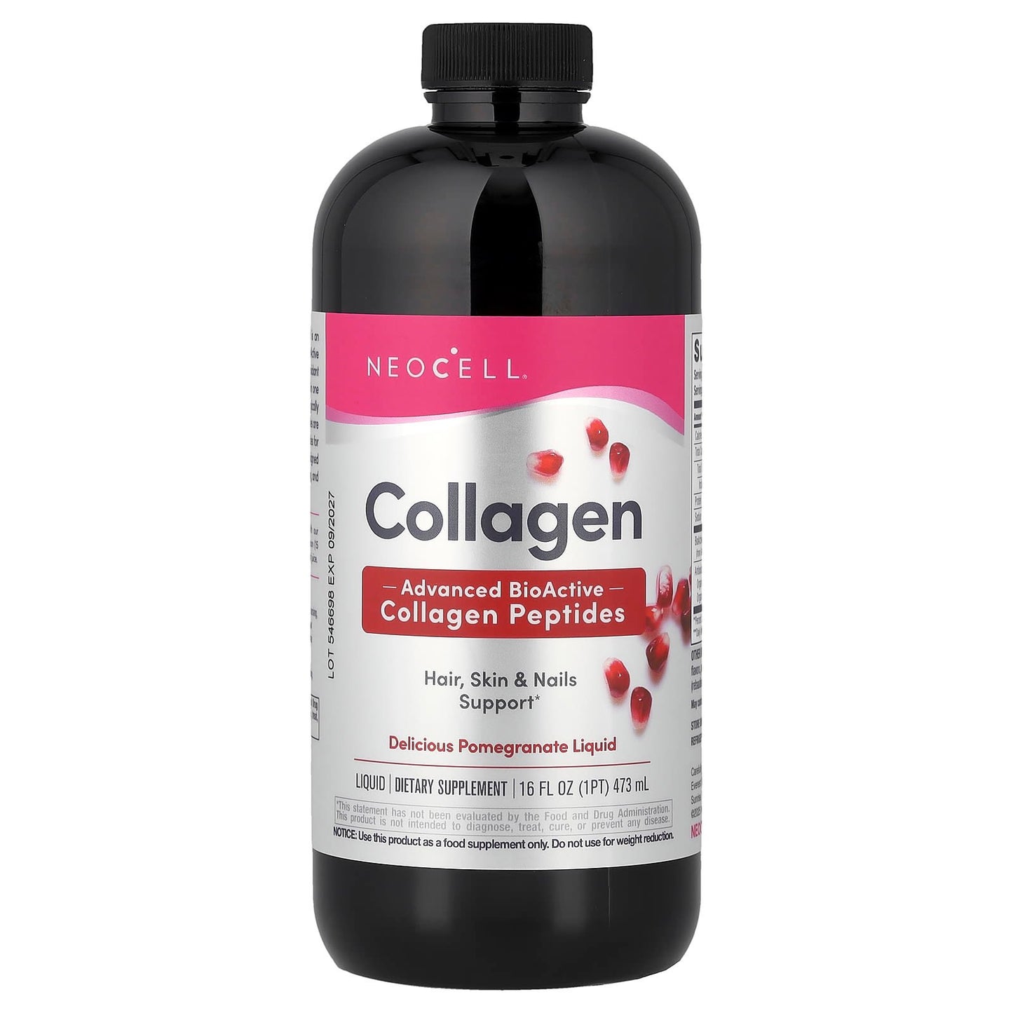 NeoCell Collagène liquide, goût grenade, 473 ml