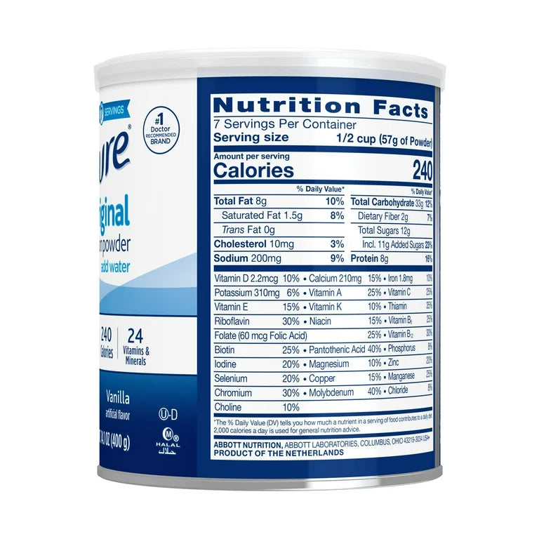 Ensure Original Poudre Protéinée, goût Vanille, 400 g