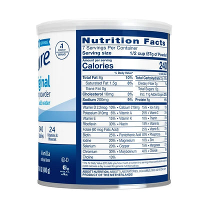 Ensure Original Poudre Protéinée, goût Vanille, 400 g