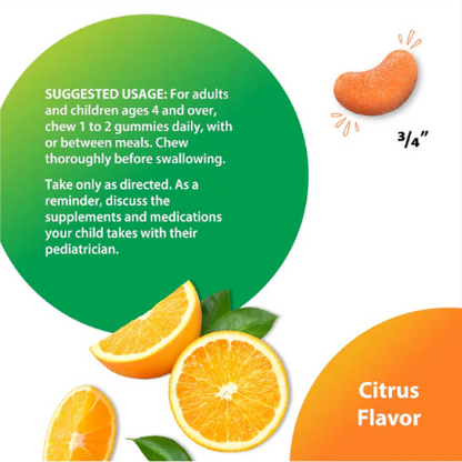 Rainbow Light Tranches de vitamine C™ + vitamine E, agrumes, 60 gummies