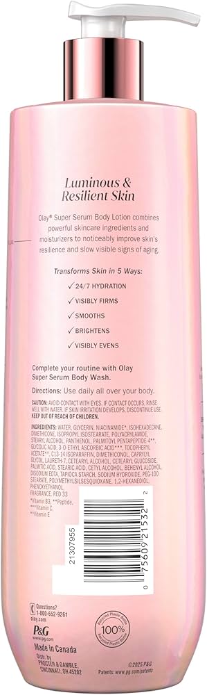 Olay Super Serum Body Lotion, for Radiant and Supple Skin, 547ml