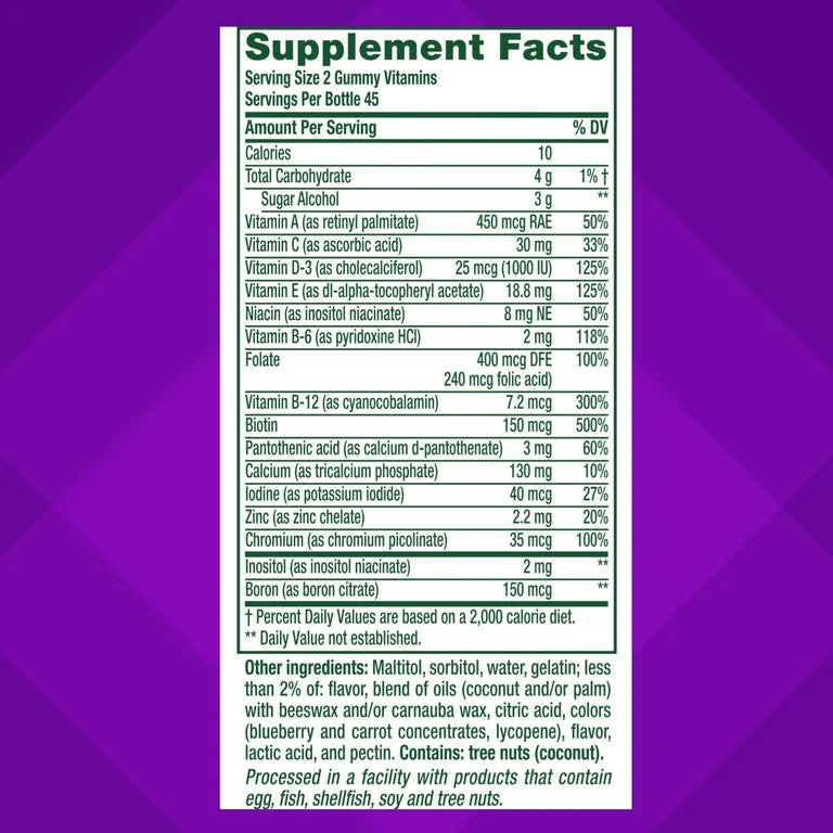 Vitafusion Women's Multi sugar free | Sugar Free Multivitamin for Women, 90 Gummies