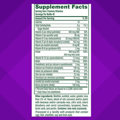 Vitafusion Women's Multi sugar free | Sugar Free Multivitamin for Women, 90 Gummies