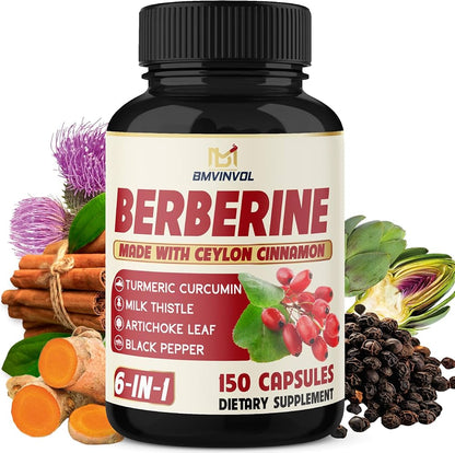 BMVINVOL Berbérine à la cannelle de Ceylan, curcuma, chardon-Marie, artichaut et poivre noir