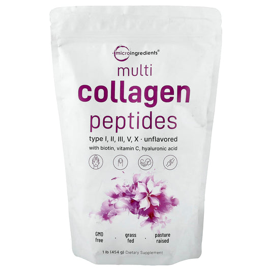 Micro Ingredients Multi Collagen Peptides Powder, Unflavored, (907g)