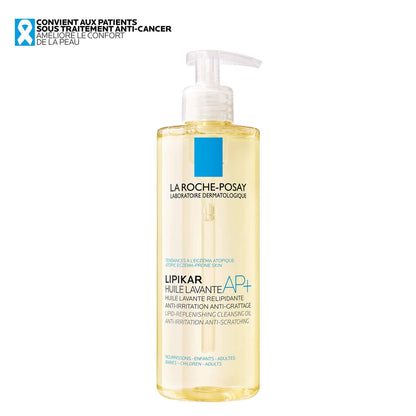 La Roche-Posay Lipikar AP+ Huile de douche  lavante relipidante anti irritation, anti grattage, 400ml