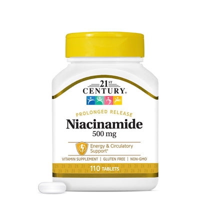 21st Century Niacinamide à libération prolongée, 110 comprimés