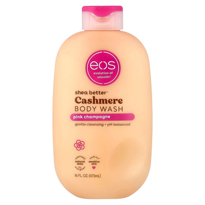Eos Shea Better, Gel douche au cachemire, Champagne rose, 473 ml