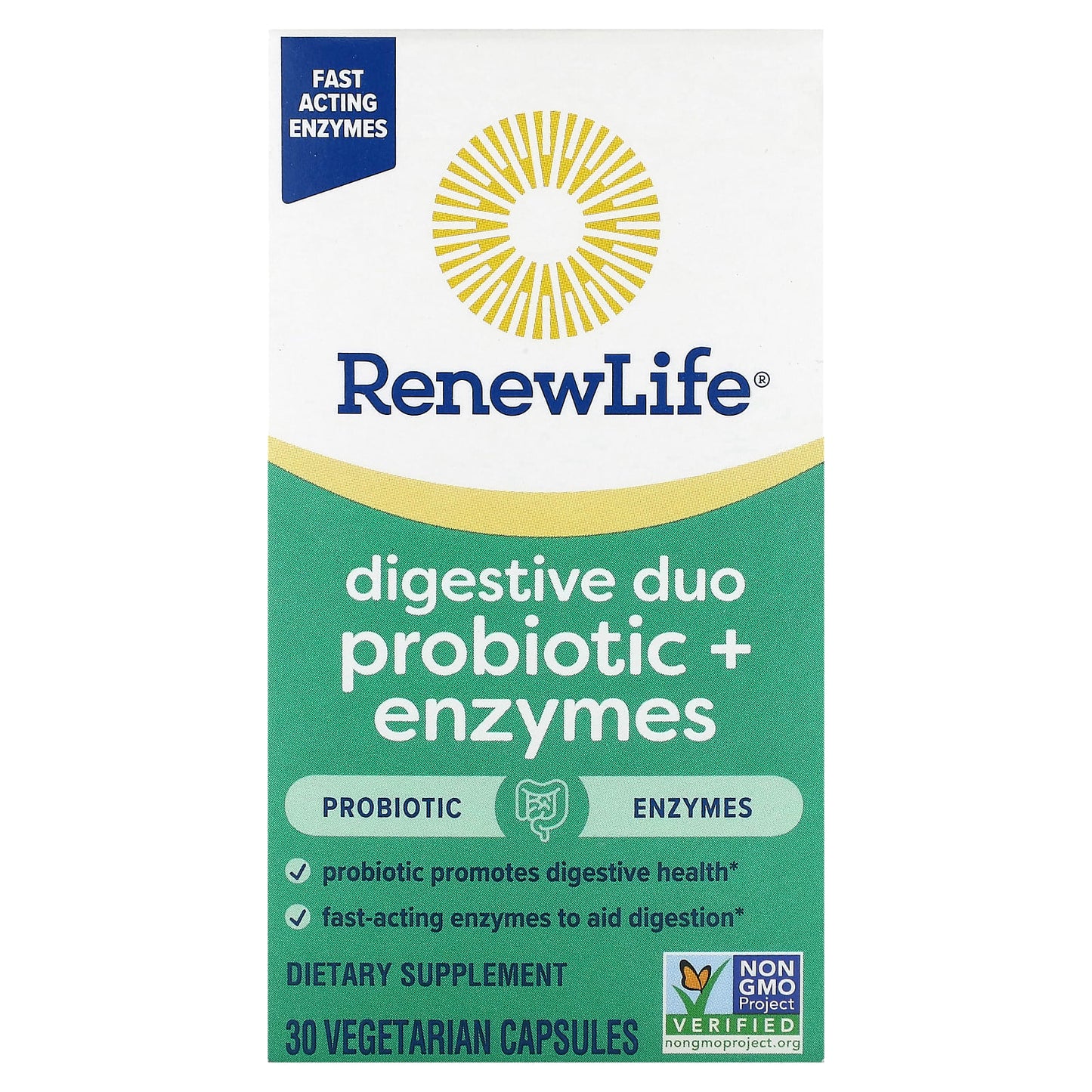 Renew Life Digestive Duo Ultimate Flora + Enzymes
30 gélules