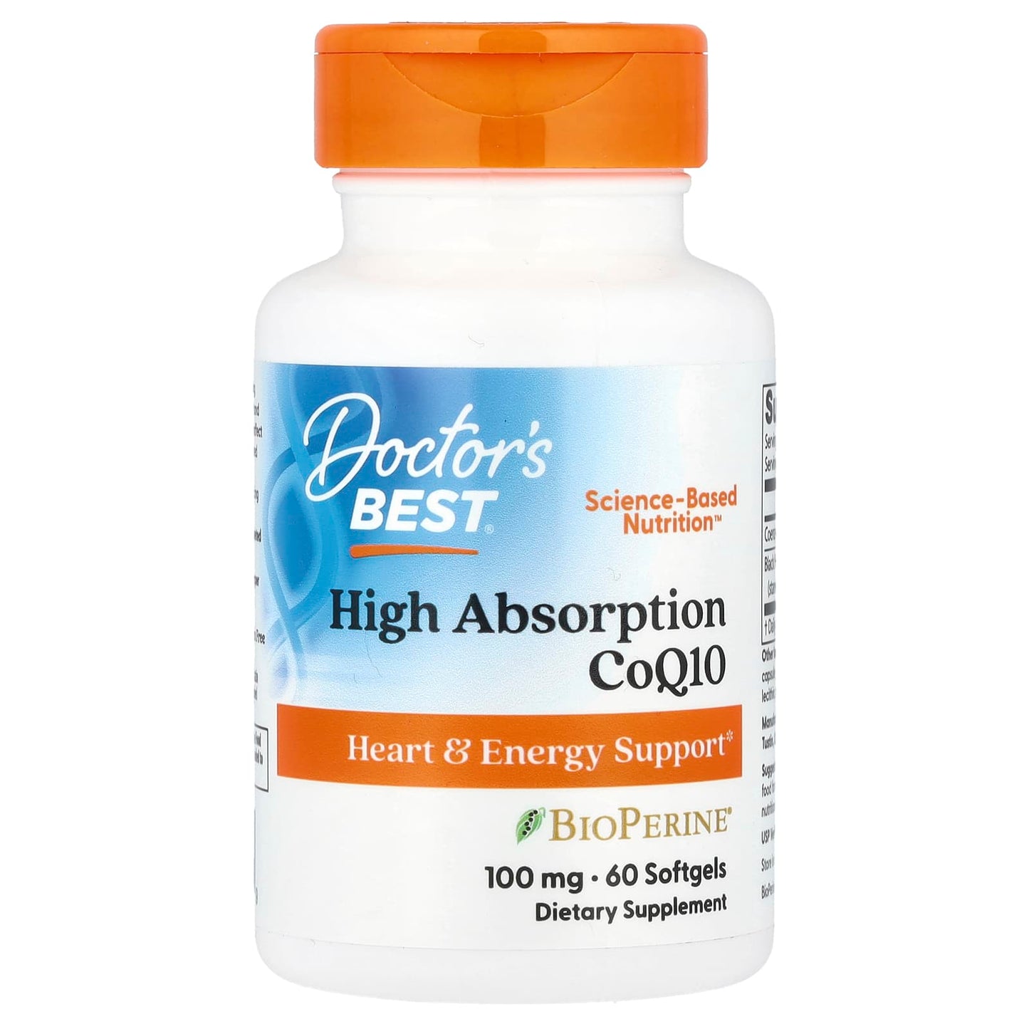 Doctor's Best, High Absorption CoQ10 with BioPerine, 60 Softgels