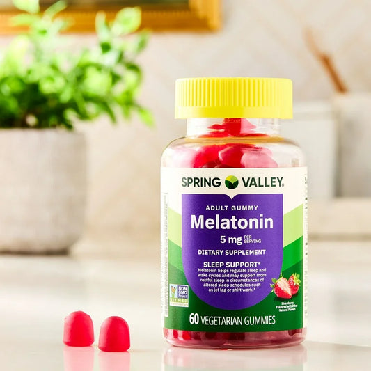 Spring Valley Melatonin Strawberry Flavored Gummies, 60 Gummies
