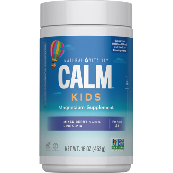 Natural Vitality CALM Kids Magnesium en poudre, goût baies, 16 oz (170 grammes)