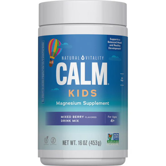 Natural Vitality CALM Kids Magnesium Powder, Berry Flavor, 16 oz (170 grams)