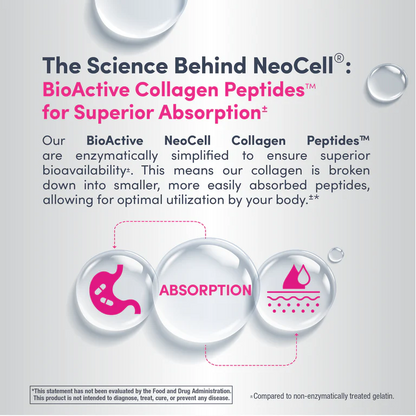 Neocell Peptides de collagène de bœuf en poudre, sans saveur, 200 grammes