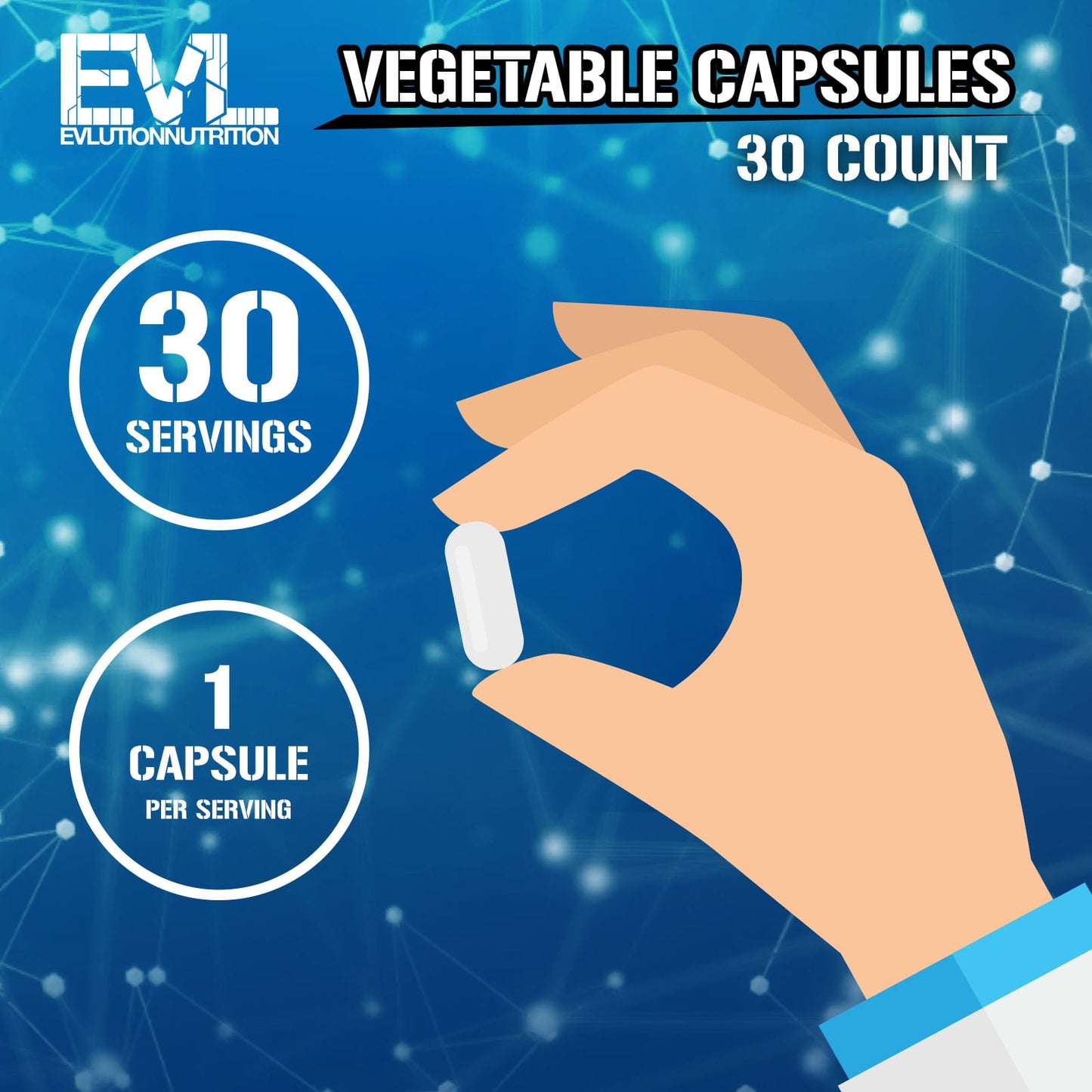 EVLution Nutrition, Acide hyaluronique, 200mg, 30 gélules