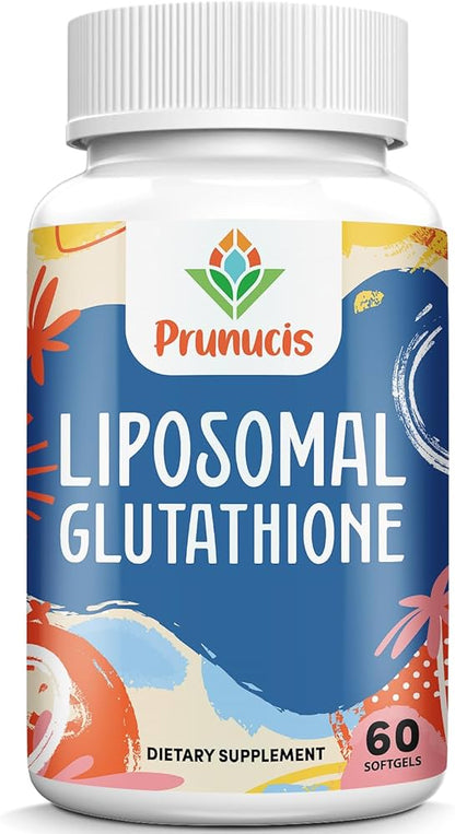 Prunucis Glutathione liposomal, avec vitamine C, chardon-Marie et acide alpha-lipoïque, L-glutathion réduit pur, haute absorption, 60 gélules