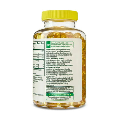 Spring Valley Proactive Support Omega-3 Mini à base d'huile de poisson, 1000 mg, 120 softgels