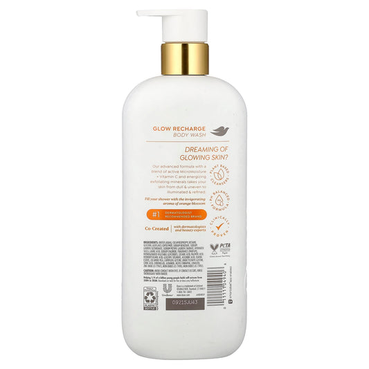 Dove Gel douche sérum Glow Recharge à la vitamine C éclaircissante, 547 ml