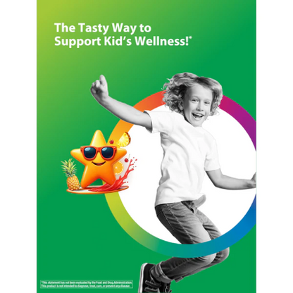 Natural Vitality Kid’s One Multivitamines + Probiotiques et, Nutriments naturels, goût punch aux fruits, 120 comprimés à mâcher