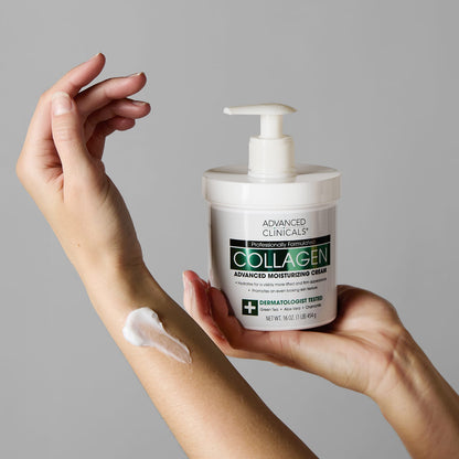 Advanced Clinicals Collagen, Skin Rescue Cream, 454g