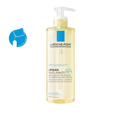 La Roche-Posay Lipikar AP+ Huile de douche  lavante relipidante anti irritation, anti grattage, 400ml