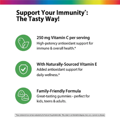 Rainbow Light Tranches de vitamine C™ + vitamine E, agrumes, 60 gummies