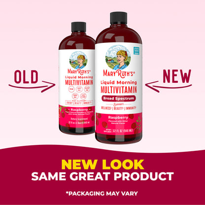 Mary Ruth's Liquid Morning Multivitamin, Raspberry Flavor, 887 ml