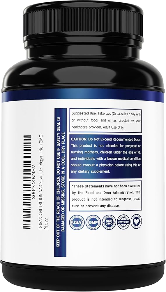 Dorado Nutrition NAD+ NMN, Nicotinamide Riboside, 30 gélules