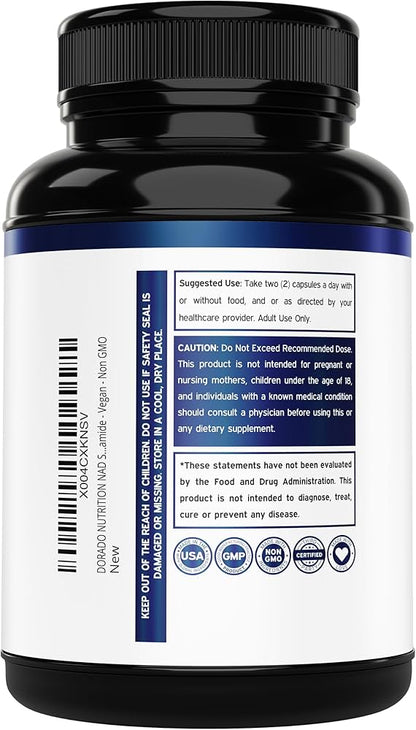 Dorado Nutrition NAD+ NMN, Nicotinamide Riboside, 30 gélules