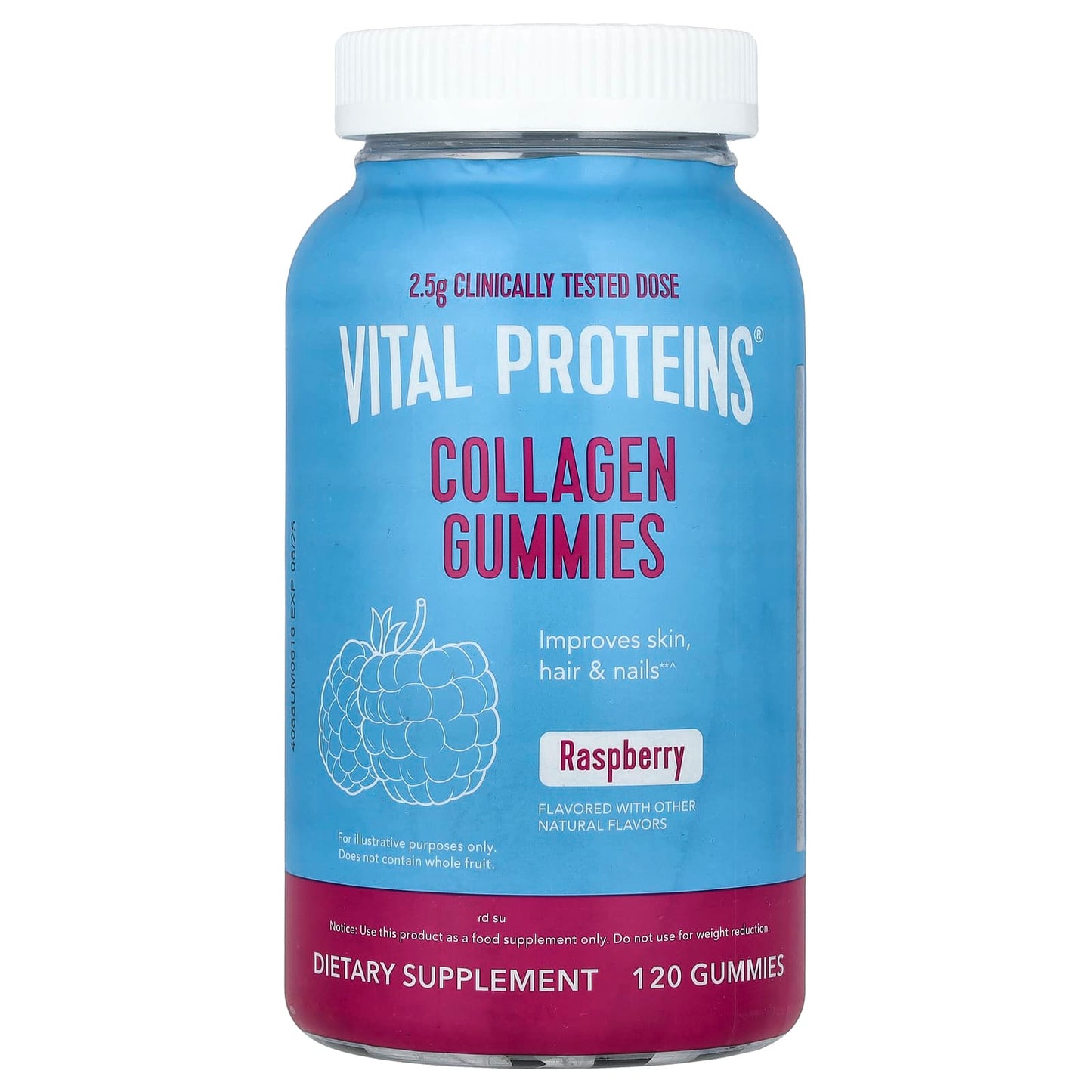 Vital Proteins Collagène Gummies, Raspberry, 120 Gummies