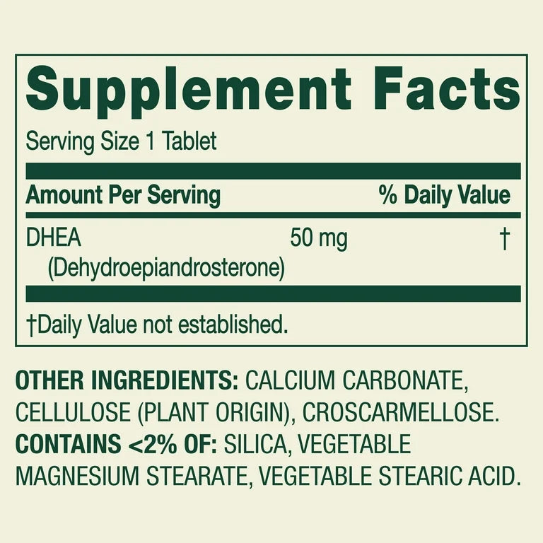 Spring Valley Dhea 50mg, 50 tablets