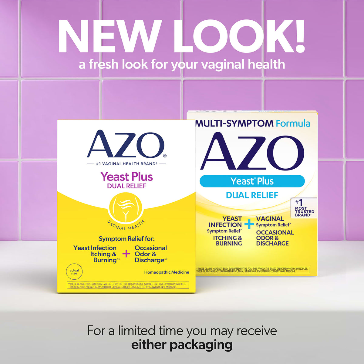 Azo Yeast Plus, Double soulagement, 60 comprimés