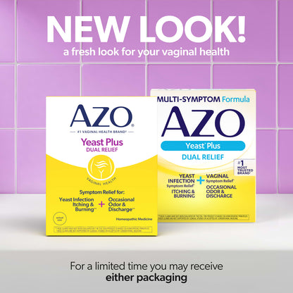 Azo Yeast Plus, Double soulagement, 60 comprimés