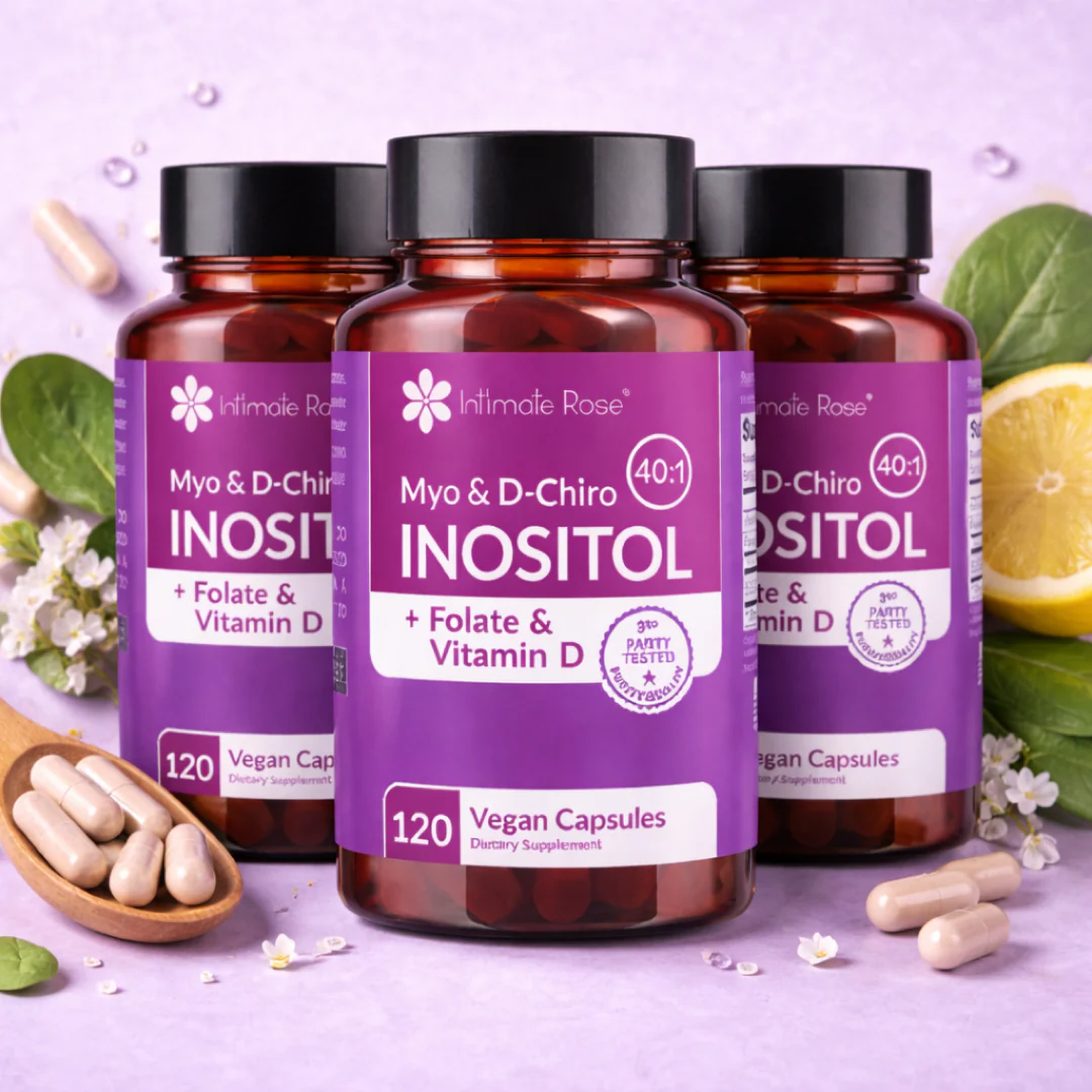 Intimate Rose Myo-Inositol & D-Chiro Inositol 40:1 + Folate & Vitamin D, 120 gélules
