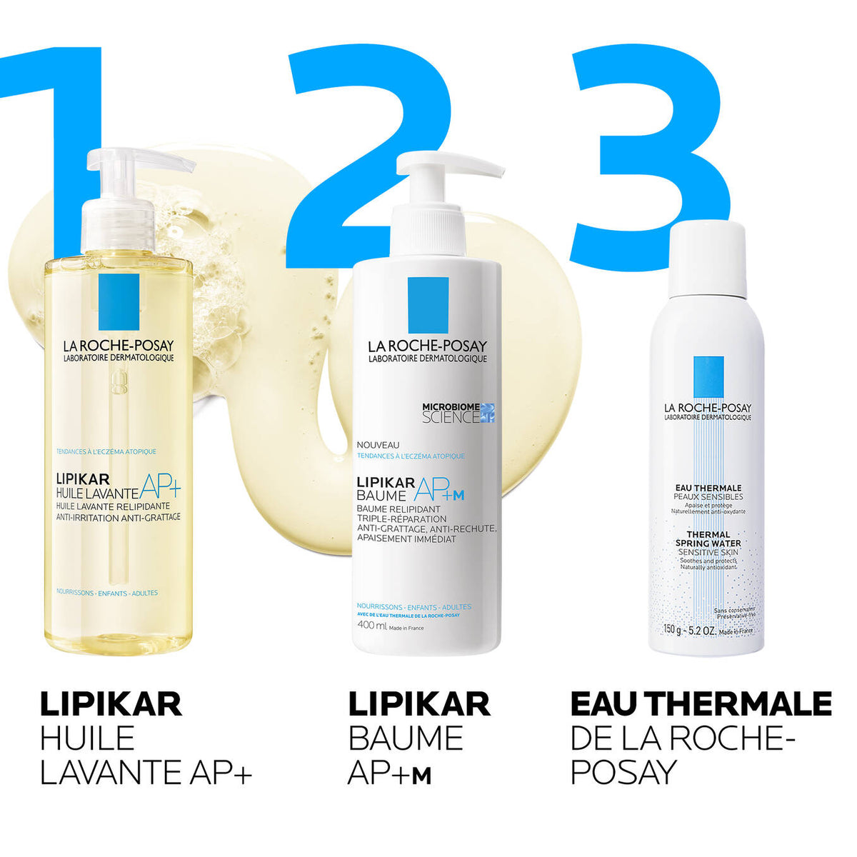 La Roche-Posay Lipikar AP+ Huile de douche  lavante relipidante anti irritation, anti grattage, 400ml
